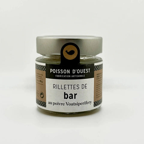 Pot en verre Rillettes de Bar au poivre Voatsiperifery